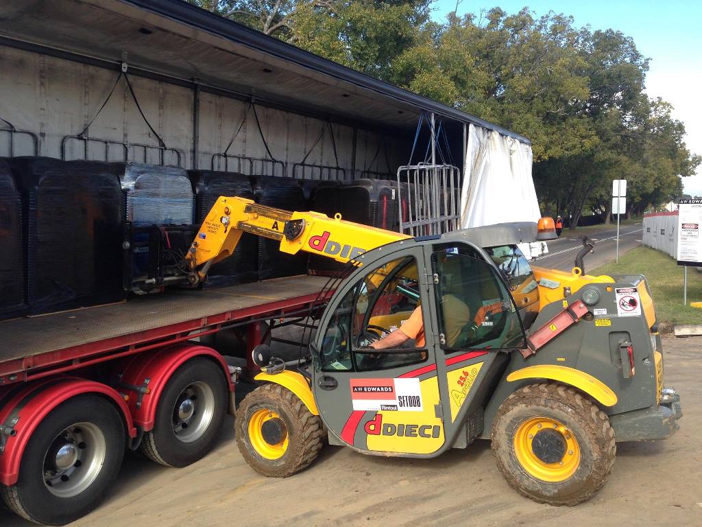 Forklift loading ptoducts